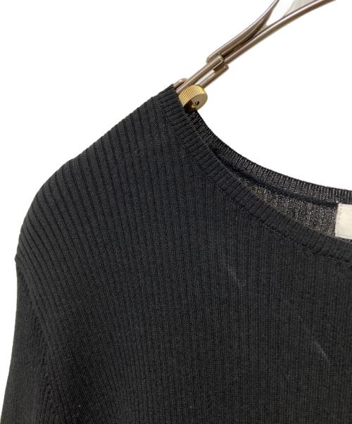 BALLSEY（ボールジィ）BALLSEY (ボールジィ) マテリアルコンビ ベルスリーブワンピース ブラック サイズ:36の古着・服飾アイテム