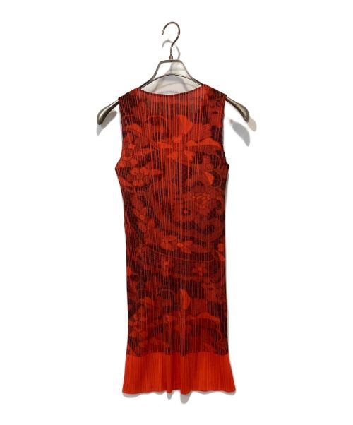 PLEATS PLEASE（プリーツプリーズ）PLEATS PLEASE (プリーツプリーズ) プリーツワンピース レッド サイズ:Ⅿの古着・服飾アイテム