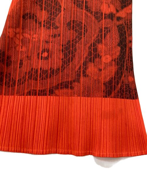 PLEATS PLEASE（プリーツプリーズ）PLEATS PLEASE (プリーツプリーズ) プリーツワンピース レッド サイズ:Ⅿの古着・服飾アイテム