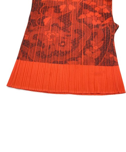 PLEATS PLEASE（プリーツプリーズ）PLEATS PLEASE (プリーツプリーズ) プリーツワンピース レッド サイズ:Ⅿの古着・服飾アイテム