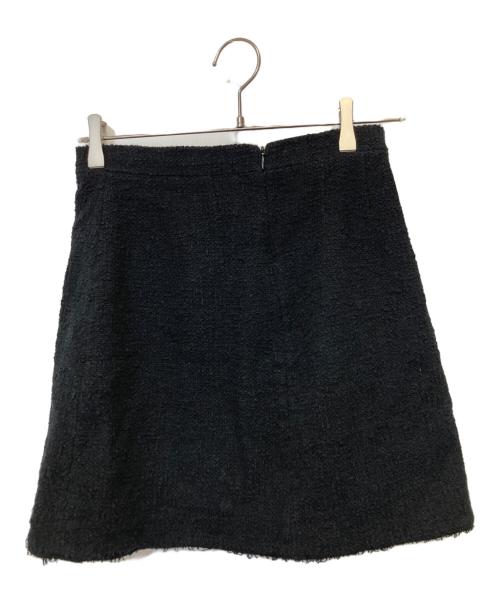 patou（パトゥ）patou (パトゥ) コットンツイードミニスカート ブラック サイズ:36の古着・服飾アイテム