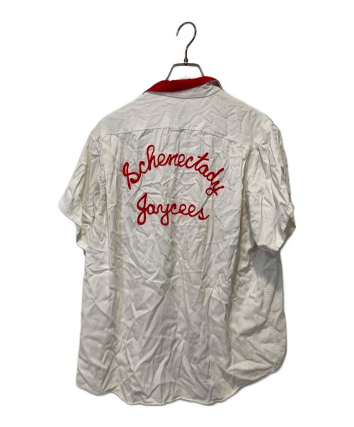 Dunhill Bowler（ダンヒルボウラー）Dunhill Bowler (ダンヒルボウラー) レーヨンボーリングシャツ ホワイト サイズ:Lの古着・服飾アイテム