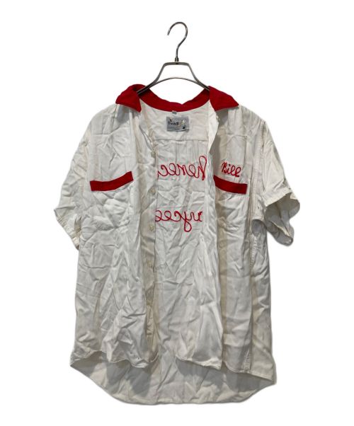 Dunhill Bowler（ダンヒルボウラー）Dunhill Bowler (ダンヒルボウラー) レーヨンボーリングシャツ ホワイト サイズ:Lの古着・服飾アイテム