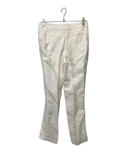 CELINE（セリーヌ）CELINE (セリーヌ) リネンシルク混センタープレスパンツ ホワイト サイズ:36の古着・服飾アイテム