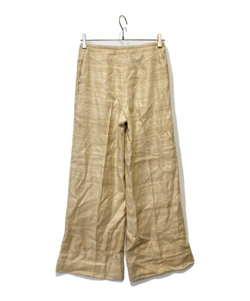 DES PRES（デ プレ）DES PRES (デ プレ) シルクリネンドビー フロントドロストイージーパンツ ベージュ サイズ:34の古着・服飾アイテム