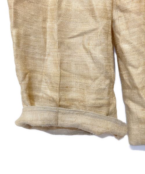 DES PRES（デ プレ）DES PRES (デ プレ) シルクリネンドビー フロントドロストイージーパンツ ベージュ サイズ:34の古着・服飾アイテム