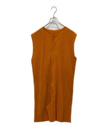 HOMME PLISSE ISSEY MIYAKE（オム プリッセ イッセイ ミヤケ）の古着「COLORFUL PLEATS BOTTOMS JUMPSUIT」｜オレンジ