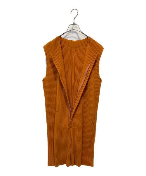 HOMME PLISSE ISSEY MIYAKE（オム プリッセ イッセイ ミヤケ）HOMME PLISSE ISSEY MIYAKE (オムプリッセ イッセイ ミヤケ) COLORFUL PLEATS BOTTOMS JUMPSUIT オレンジ サイズ:1の古着・服飾アイテム