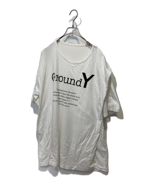 GROUND Y（グラウンドワイ）GROUND Y (グラウンドワイ) プリントTシャツ ホワイト サイズ:3の古着・服飾アイテム