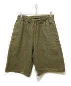 NIGEL CABOURNナイジェルケーボン）の古着「NEW GYM SHORTS 12oz DENIM」｜オリーブ