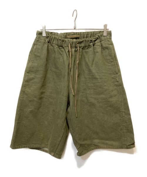 NIGEL CABOURN（ナイジェルケーボン）NIGEL CABOURN (ナイジェルケーボン) NEW GYM SHORTS 12oz DENIM オリーブ サイズ:34の古着・服飾アイテム