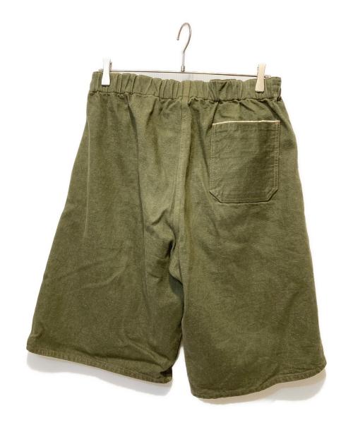 NIGEL CABOURN（ナイジェルケーボン）NIGEL CABOURN (ナイジェルケーボン) NEW GYM SHORTS 12oz DENIM オリーブ サイズ:34の古着・服飾アイテム