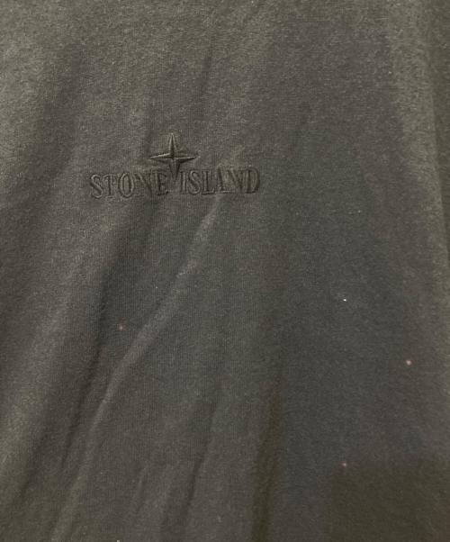 STONE ISLAND（ストーンアイランド）STONE ISLAND (ストーンアイランド) 刺繍ロゴtシャツ ブラック サイズ:Mの古着・服飾アイテム