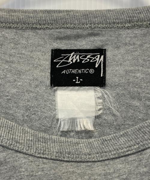 stussy（ステューシー）stussy (ステューシー) プリントカットソー グレー サイズ:Ｌの古着・服飾アイテム