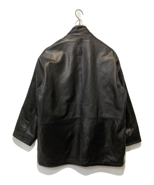 ARMANI COLLEZIONI（アルマーニ コレツィオーニ）ARMANI COLLEZIONI (アルマーニ コレツィオーニ) レザージャケット ブラック サイズ:表記不明の古着・服飾アイテム