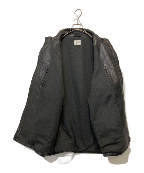 ARMANI COLLEZIONI（アルマーニ コレツィオーニ）ARMANI COLLEZIONI (アルマーニ コレツィオーニ) レザージャケット ブラック サイズ:表記不明の古着・服飾アイテム