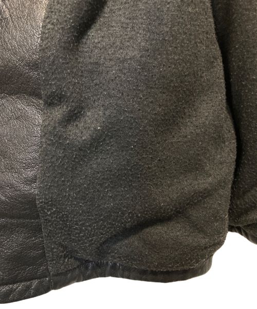 ARMANI COLLEZIONI（アルマーニ コレツィオーニ）ARMANI COLLEZIONI (アルマーニ コレツィオーニ) レザージャケット ブラック サイズ:表記不明の古着・服飾アイテム