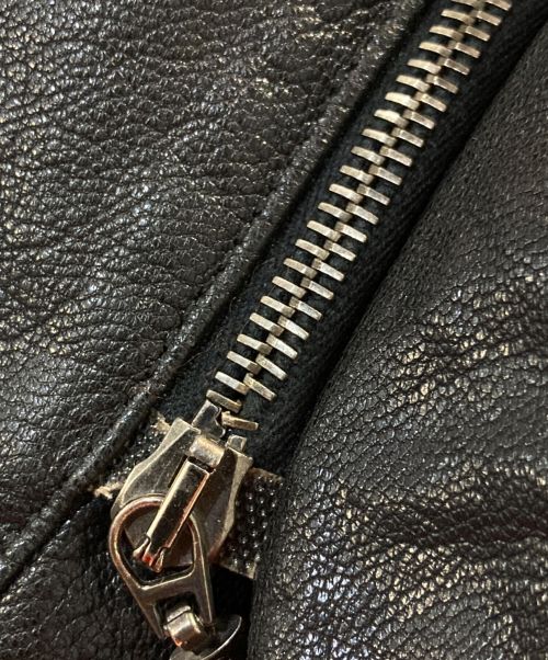 ARMANI COLLEZIONI（アルマーニ コレツィオーニ）ARMANI COLLEZIONI (アルマーニ コレツィオーニ) レザージャケット ブラック サイズ:表記不明の古着・服飾アイテム