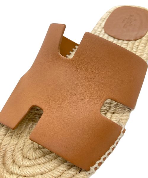 HERMES（エルメス）HERMES (エルメス) エスパドリーユ アンティグア ブラウン サイズ:42の古着・服飾アイテム