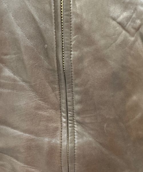 POLO RALPH LAUREN（ポロ・ラルフローレン）POLO RALPH LAUREN (ポロ・ラルフローレン) レザースイングトップ ブラウン サイズ:Ⅿの古着・服飾アイテム