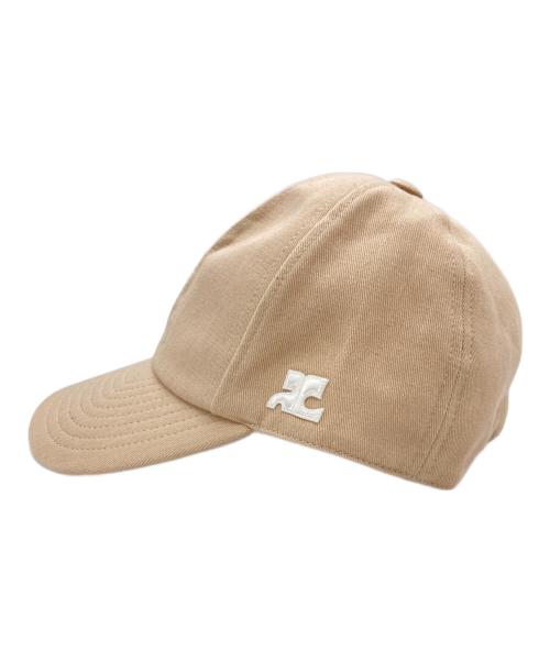 courreges（クレージュ）courreges (クレージュ) CottonSignatureCap ベージュの古着・服飾アイテム