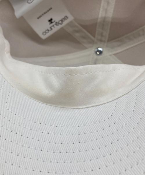 courreges（クレージュ）courreges (クレージュ) CottonSignatureCap ベージュの古着・服飾アイテム