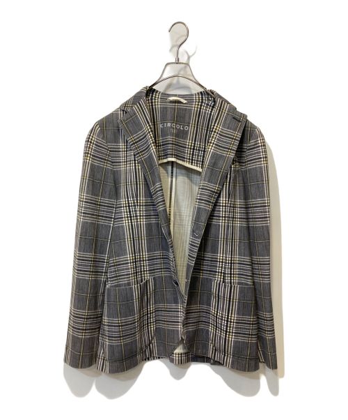 CIRCOLO 1901（チルコロ1901）Circolo 1901 (チルコロ1901) チェックテーラードジャケット グレー サイズ:50の古着・服飾アイテム