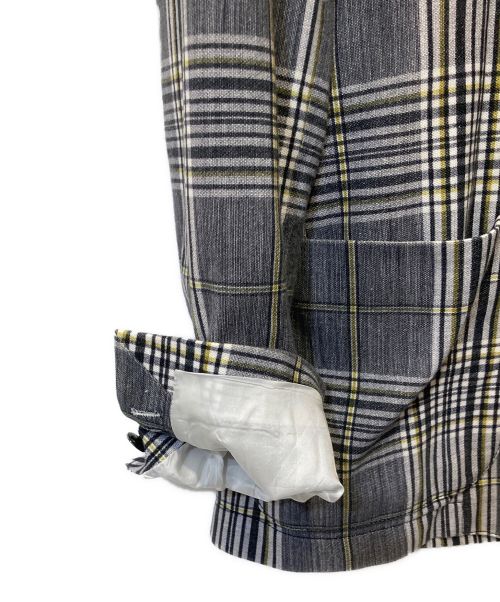 CIRCOLO 1901（チルコロ1901）Circolo 1901 (チルコロ1901) チェックテーラードジャケット グレー サイズ:50の古着・服飾アイテム