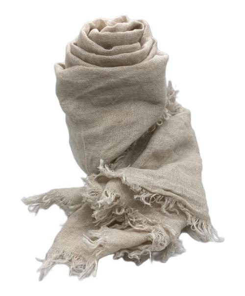 ASAUCE MELER（アソースメレ）ASAUCE MELER (アソースメレ) リネン大判ストール ベージュの古着・服飾アイテム