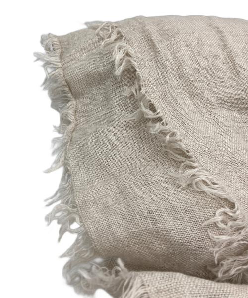 ASAUCE MELER（アソースメレ）ASAUCE MELER (アソースメレ) リネン大判ストール ベージュの古着・服飾アイテム