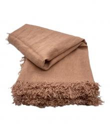 ASAUCE MELER（アソースメレ）の古着「リネン大判ストール」｜ピンク