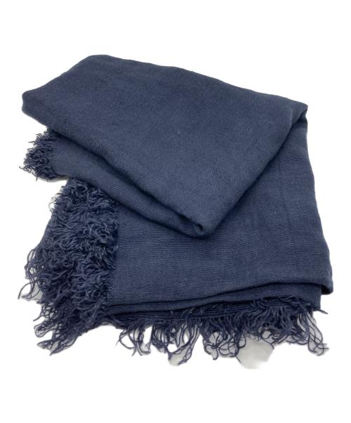 ASAUCE MELER（アソースメレ）ASAUCE MELER (アソースメレ) 大判リネンストール ブラックの古着・服飾アイテム