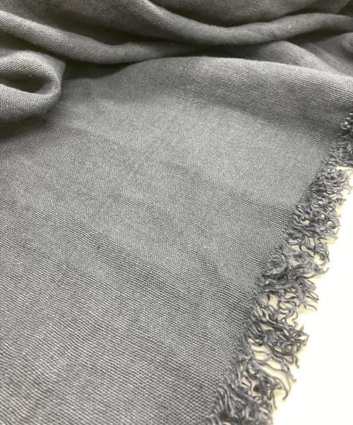 ASAUCE MELER（アソースメレ）ASAUCE MELER (アソースメレ) 大判リネンストール ブラックの古着・服飾アイテム