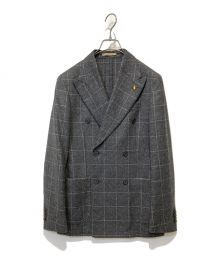 LATORRE（ラトーレ）の古着「ウールライトツィードウインドーペーン6Bダブルジャケット」｜グレー