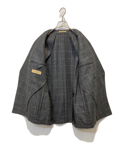 LATORRE（ラトーレ）LATORRE (ラトーレ) ウールライトツィードウインドーペーン6Bダブルジャケット グレー サイズ:44の古着・服飾アイテム