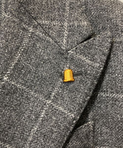 LATORRE（ラトーレ）LATORRE (ラトーレ) ウールライトツィードウインドーペーン6Bダブルジャケット グレー サイズ:44の古着・服飾アイテム