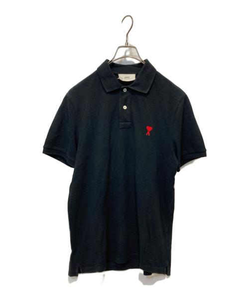 AMI Alexandre Mattiussi（アミアレクサンドルマテュッシ）AMI Alexandre Mattiussi (アミアレクサンドルマテュッシ) Ami de Coeur ポロシャツ ブラック サイズ:Sの古着・服飾アイテム