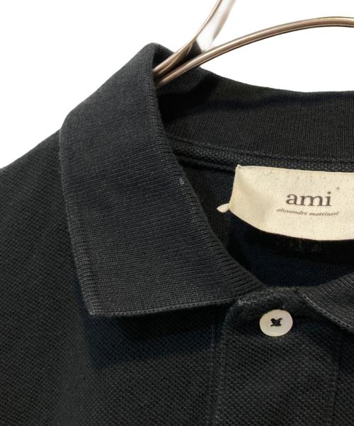 AMI Alexandre Mattiussi（アミアレクサンドルマテュッシ）AMI Alexandre Mattiussi (アミアレクサンドルマテュッシ) Ami de Coeur ポロシャツ ブラック サイズ:Sの古着・服飾アイテム
