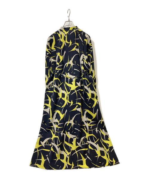 house of lotus（ハウスオブロータス）HOUSE OF LOTUS (ハウスオブロータス) マリンプリントスタンドカラーワンピース ネイビー サイズ:Mの古着・服飾アイテム