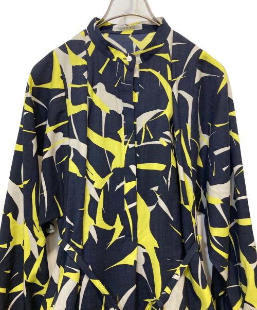 house of lotus（ハウスオブロータス）HOUSE OF LOTUS (ハウスオブロータス) マリンプリントスタンドカラーワンピース ネイビー サイズ:Mの古着・服飾アイテム