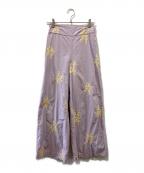 ne quittez pasヌキテパ）の古着「Cotton Poplin Emb Pants」｜ピンク