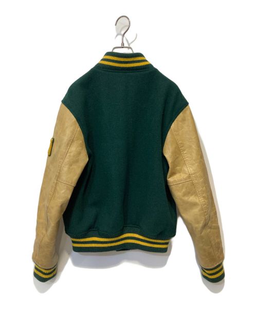 POLO RALPH LAUREN（ポロ・ラルフローレン）POLO RALPH LAUREN (ポロ・ラルフローレン) レザースリーブスタジャン グリーン サイズ:Sの古着・服飾アイテム