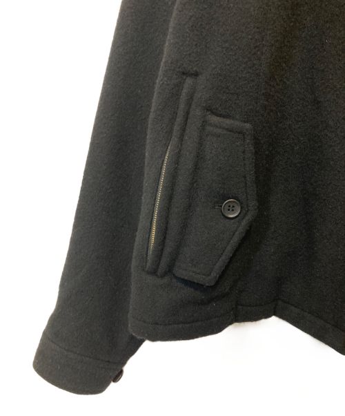 is-ness（イズネス）is-ness (イズネス) WOOL ZIP BLOUSON ブラック サイズ:Mの古着・服飾アイテム