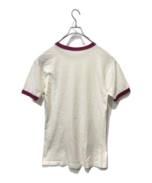 Champion（チャンピオン）Champion (チャンピオン) リンガーTシャツ ホワイト×ボルドー サイズ:Mの古着・服飾アイテム