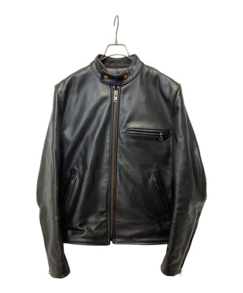 VANSON（バンソン）VANSON (バンソン) シングルレザージャケット ブラック サイズ:40の古着・服飾アイテム