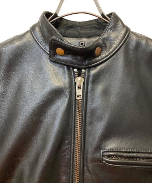 VANSON（バンソン）VANSON (バンソン) シングルレザージャケット ブラック サイズ:40の古着・服飾アイテム
