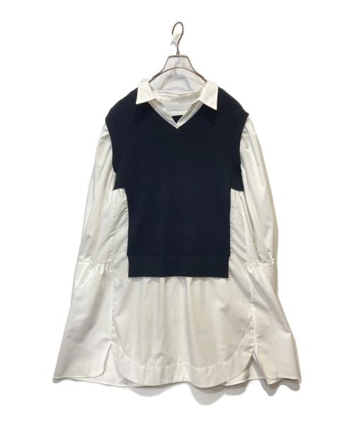 CELFORD（セルフォード）CELFORD (セルフォード) ベストドッキングシャツワンピース ホワイト サイズ:Fの古着・服飾アイテム