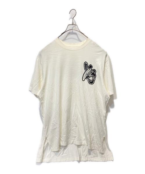 Y-3（ワイスリー）Y-3 (ワイスリー) ”M BRUSHSTROKE GRAPHIC SHORT SLEEVE ホワイト サイズ:Ｌの古着・服飾アイテム