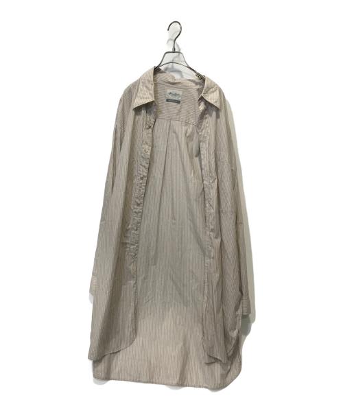 Marvine Pontiak Shirt Makers（マーヴィンポンティアックシャツメイカーズ）Marvine Pontiak Shirt Makers (マーヴィンポンティアックシャツメイカーズ) ストライプビッグシャツ ベージュ サイズ:表記無しの古着・服飾アイテム