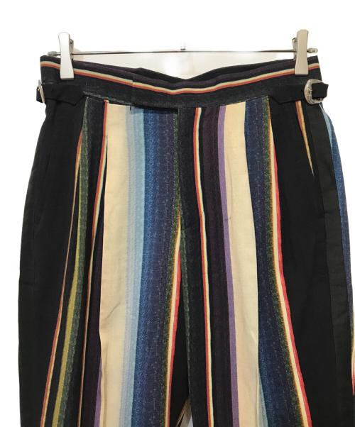 TOGA VIRILIS（トーガ ビリリース）TOGA VIRILIS (トーガ ビリリース) ストライプウールパンツ ブラック サイズ:44の古着・服飾アイテム